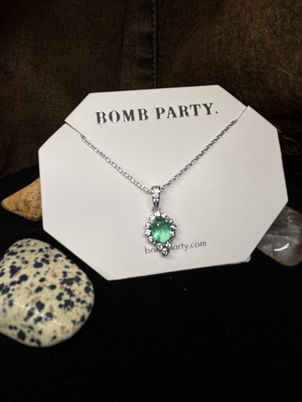 Bomb Party "Seek The Best" Erinite Drop Necklace RBP3400 MSRP $72